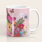 Woman with flower bouquet Coffee Mug Gallery Image 1