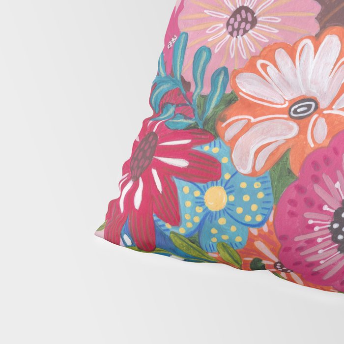 Woman with flower bouquet Pillow Sham Gallery Image 4