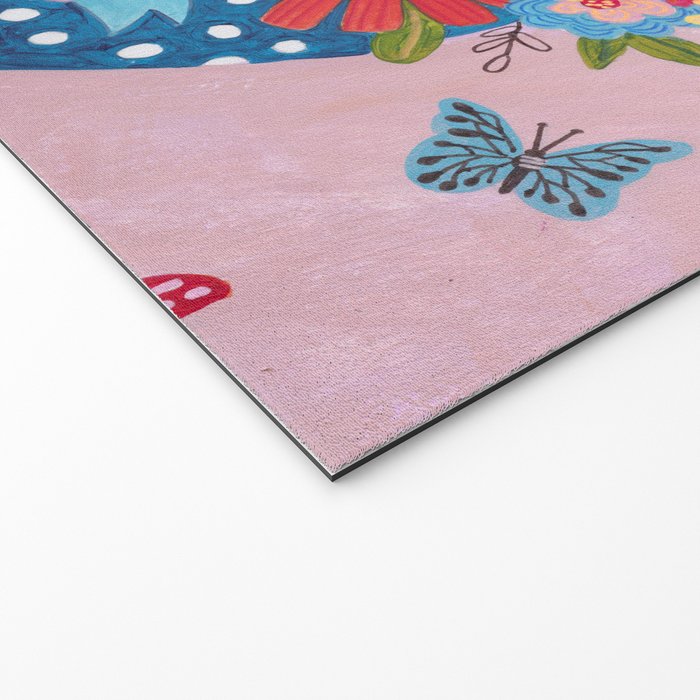 Woman with flower bouquet Welcome Mat Gallery Image 2