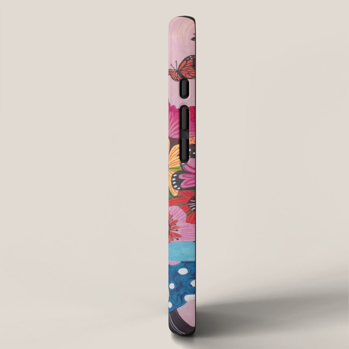 Woman with flower bouquet iPhone Case Gallery Image 2