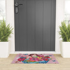 Woman with flower bouquet Welcome Mat Gallery Image 3