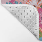 Woman with flower bouquet Bath Mat Gallery Image 2