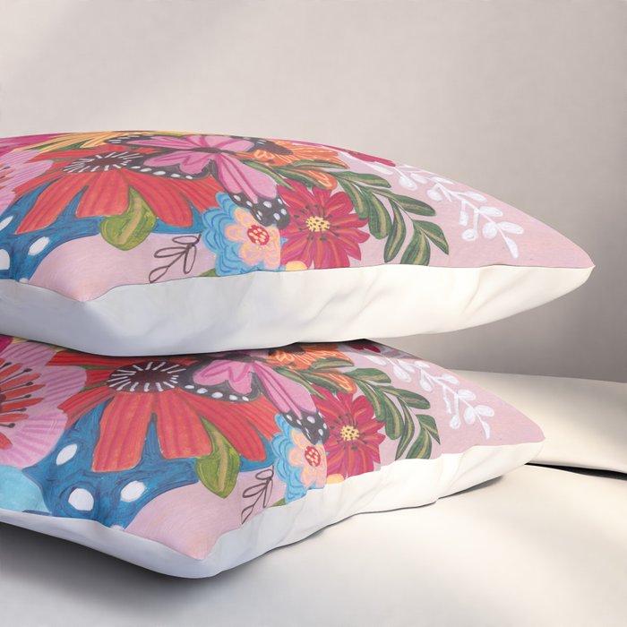 Woman with flower bouquet Pillow Sham Gallery Image 3