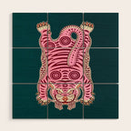King Of The Jungle 02: Pink Tiger Edition Wood Wall Art Gallery Image 1