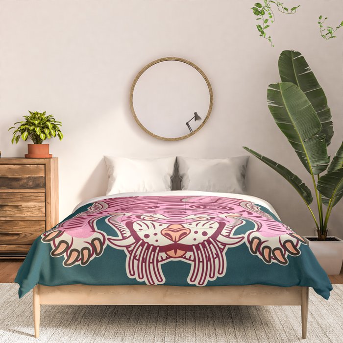 King Of The Jungle 02: Pink Tiger Edition Comforter Gallery Image 3