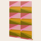 Colorful Geometric Abstract in Pink, Mustard, and Green Wallpaper Gallery Image 2