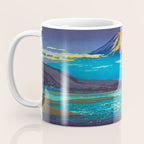 Tsuchiya Koitsu Tokaido Fujikawa Japanese Woodblock Print Sunset Colorful Hues Mountain Landscape Coffee Mug Gallery Image 3