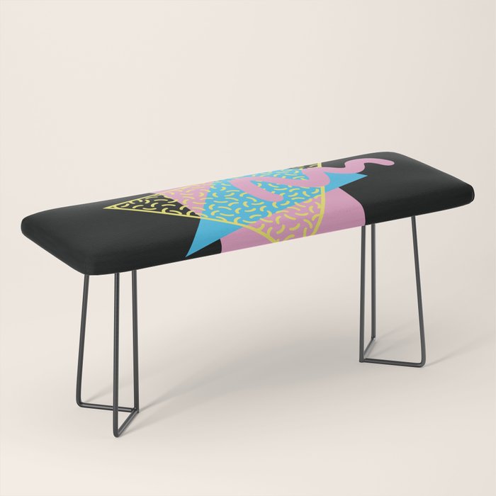 Memphis pattern 71 - 80s / 90s Retro Bench Gallery Image 1