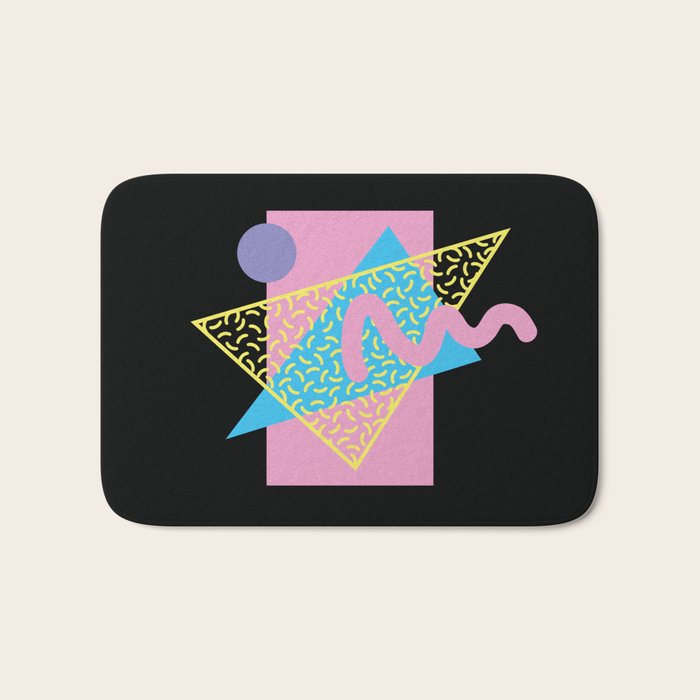 Memphis pattern 71 - 80s / 90s Retro Bath Mat Gallery Image 1
