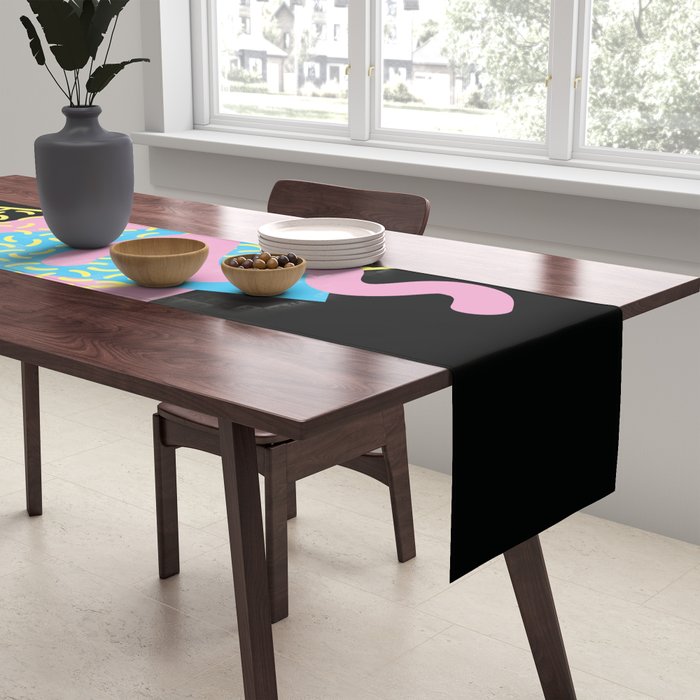 Memphis pattern 71 - 80s / 90s Retro Table Runner Gallery Image 2