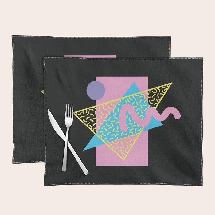 Memphis pattern 71 - 80s / 90s Retro Placemat Gallery Image 1