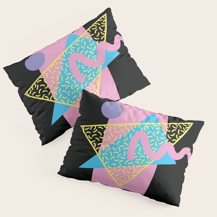Memphis pattern 71 - 80s / 90s Retro Pillow Sham Gallery Image 3