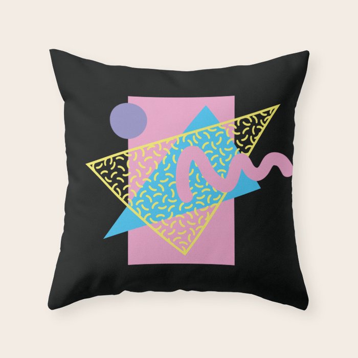 Memphis pattern 71 - 80s / 90s Retro Throw Pillow Gallery Image 6