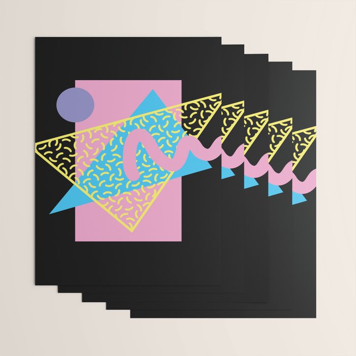 Memphis pattern 71 - 80s / 90s Retro Wrapping Paper Gallery Image 3