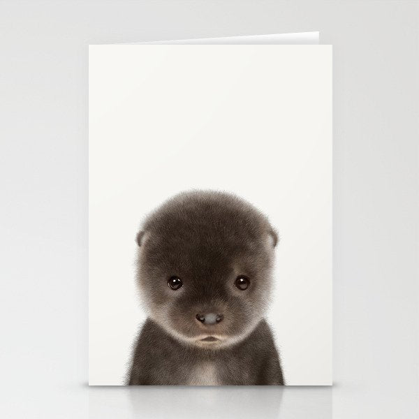 Baby Otter Stationery Card Gallery Image 2