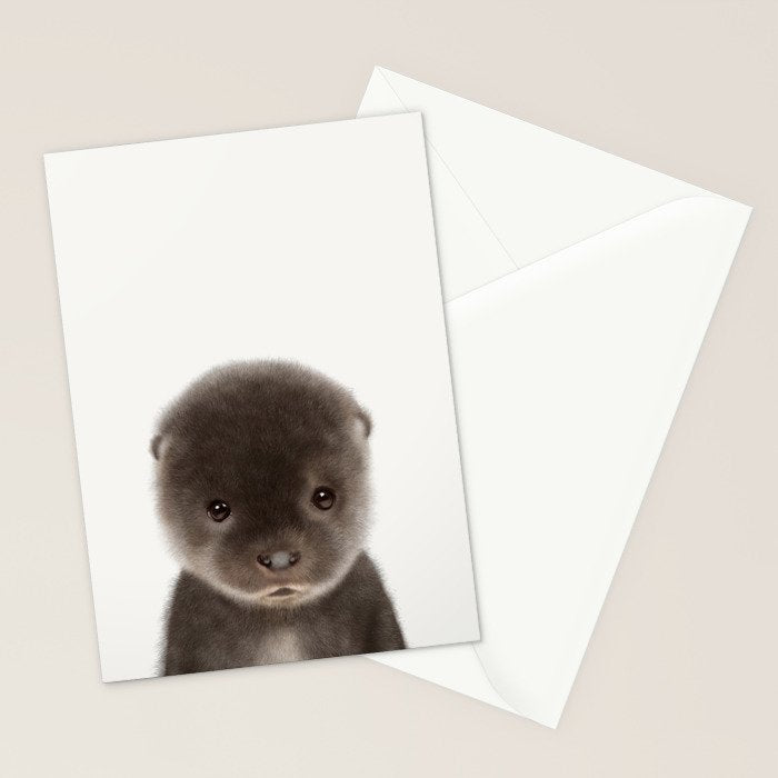 Baby Otter Stationery Card Gallery Image 2