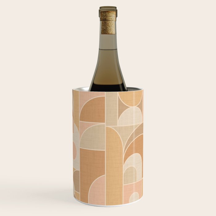 Abstract Bauhaus Shapes - Neutral Colors Wine Chiller Gallery Image 1