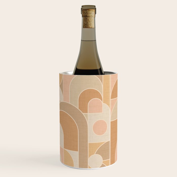Abstract Bauhaus Shapes - Neutral Colors Wine Chiller Gallery Image 2