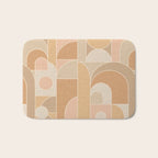 Abstract Bauhaus Shapes - Neutral Colors Bath Mat Gallery Image 1