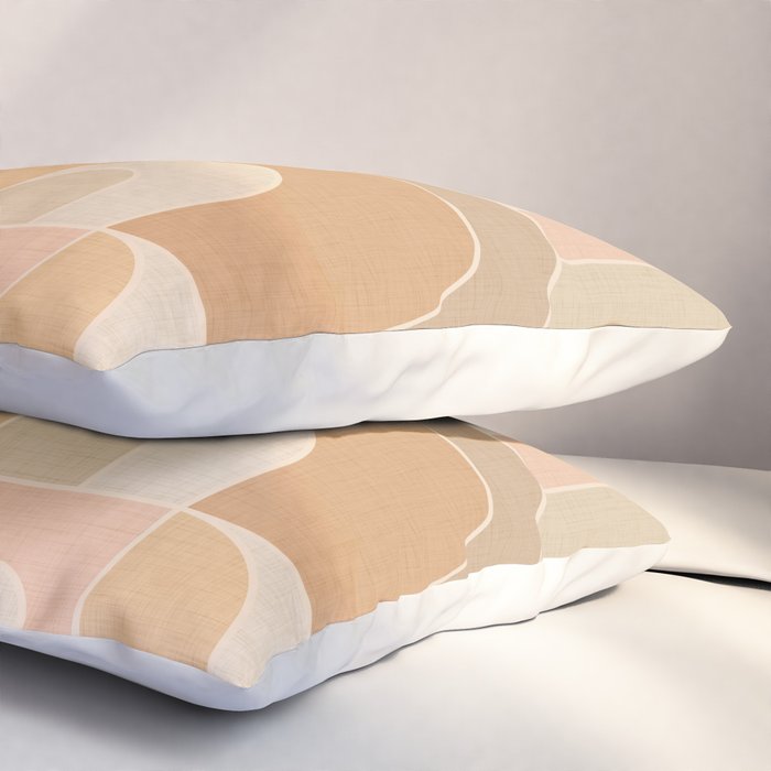 Abstract Bauhaus Shapes - Neutral Colors Pillow Sham Gallery Image 3