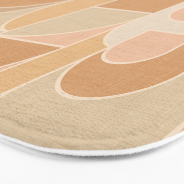 Abstract Bauhaus Shapes - Neutral Colors Bath Mat Gallery Image 3