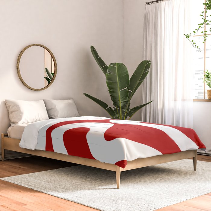Abstract waves - red Comforter Gallery Image 2