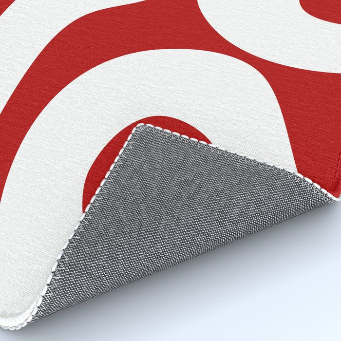 Abstract waves - red Rug Gallery Image 4