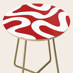 Abstract waves - red Side Table Gallery Image 2