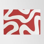 Abstract waves - red Rug Gallery Image 2