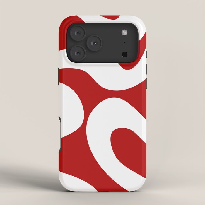 Abstract waves - red iPhone Case Gallery Image 4
