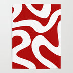 Abstract waves - red Poster Gallery Image 4