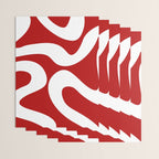 Abstract waves - red Wrapping Paper Gallery Image 3
