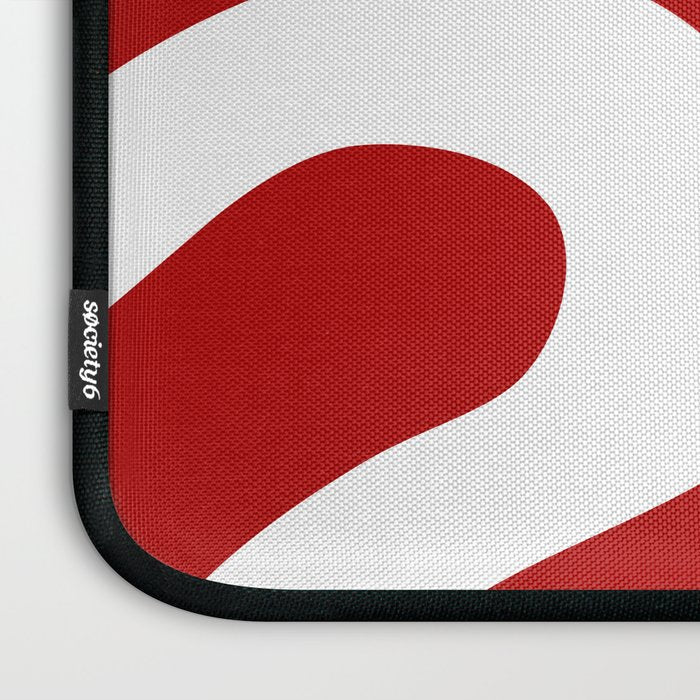 Abstract waves - red Laptop Sleeve Gallery Image 3