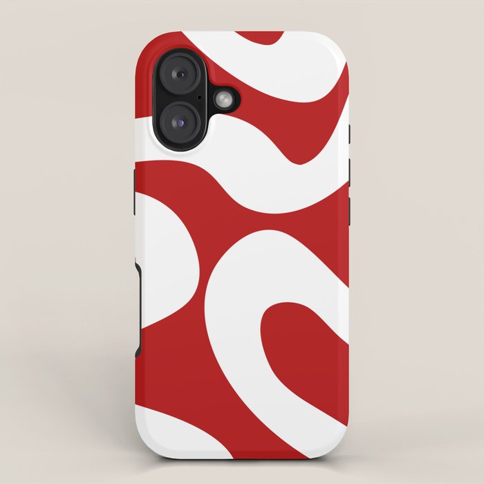 Abstract waves - red iPhone Case Gallery Image 1