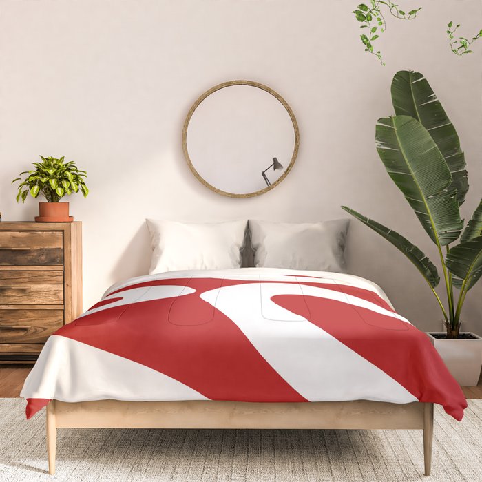 Abstract waves - red Comforter Gallery Image 3