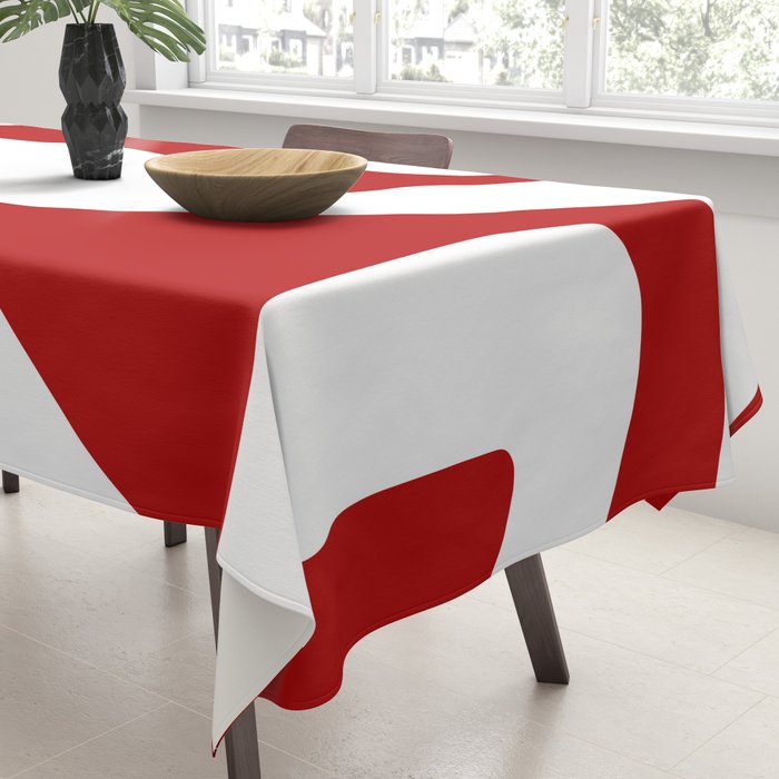 Abstract waves - red Tablecloth Gallery Image 3