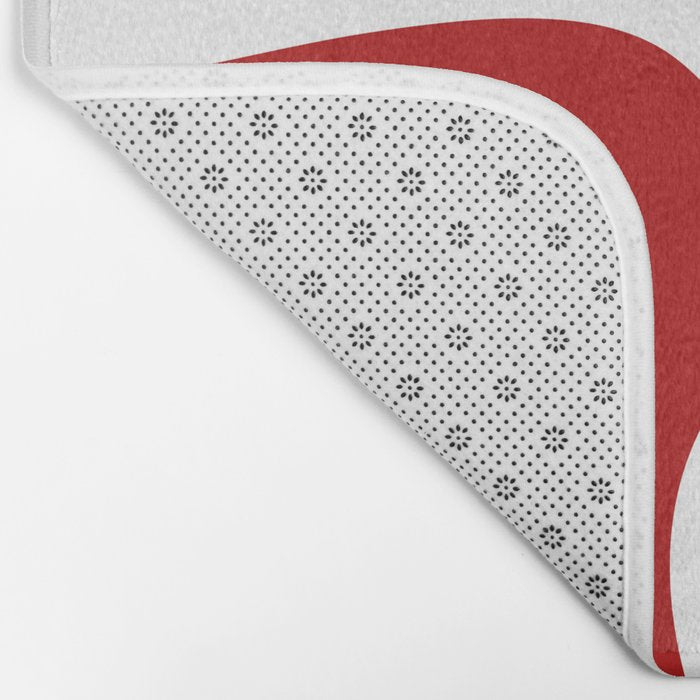 Abstract waves - red Bath Mat Gallery Image 2