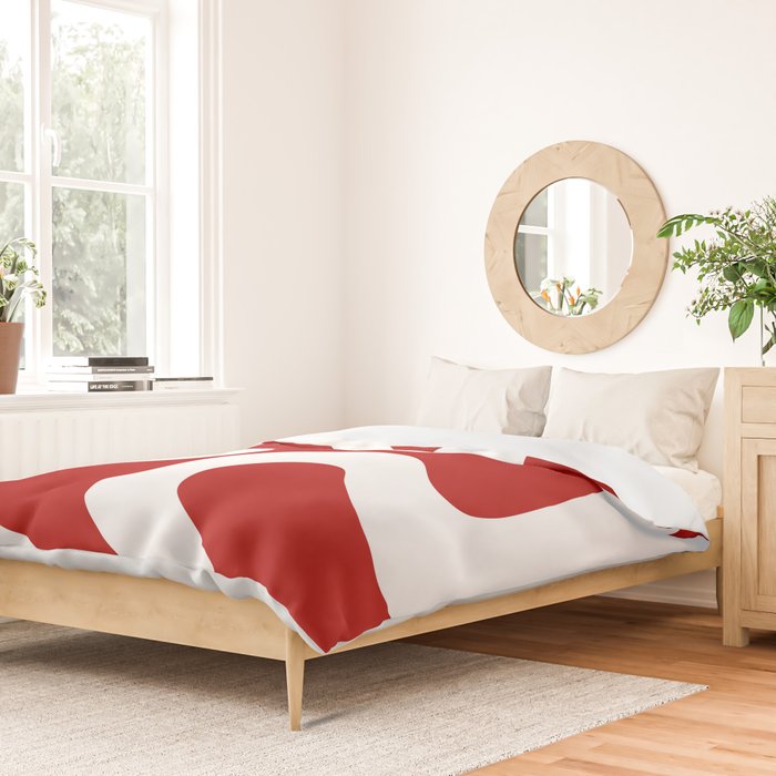 Abstract waves - red Duvet Cover Gallery Image 2