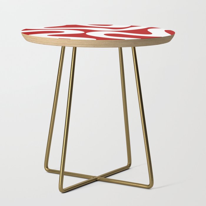 Abstract waves - red Side Table Gallery Image 1