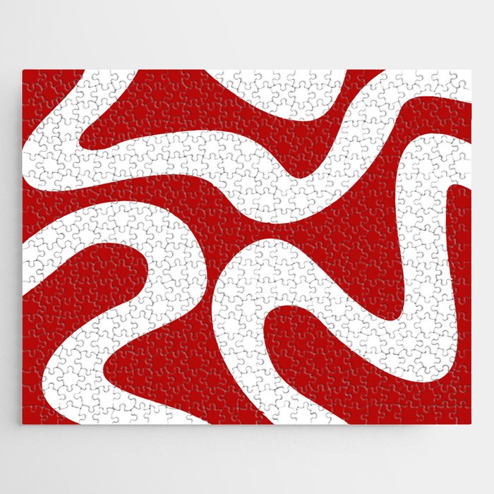 Abstract waves - red Jigsaw Puzzle Gallery Image 1