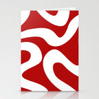 Abstract waves - red Stationery Card Gallery Image 2