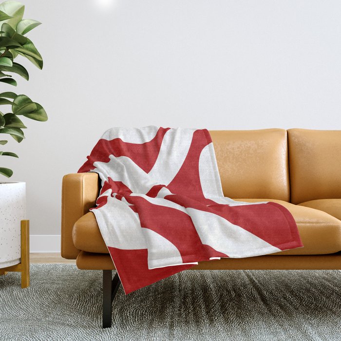 Abstract waves - red Throw Blanket Gallery Image 1