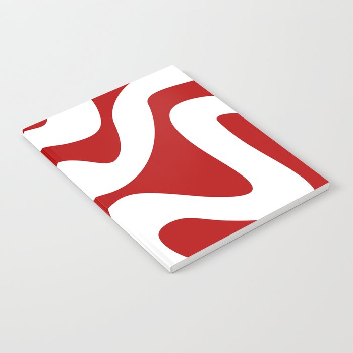 Abstract waves - red Notebook Gallery Image 2