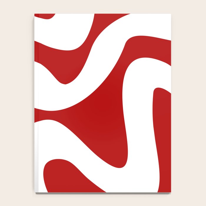 Abstract waves - red Notebook Gallery Image 4