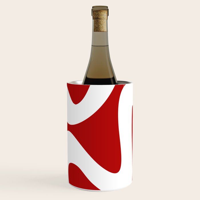 Abstract waves - red Wine Chiller Gallery Image 3
