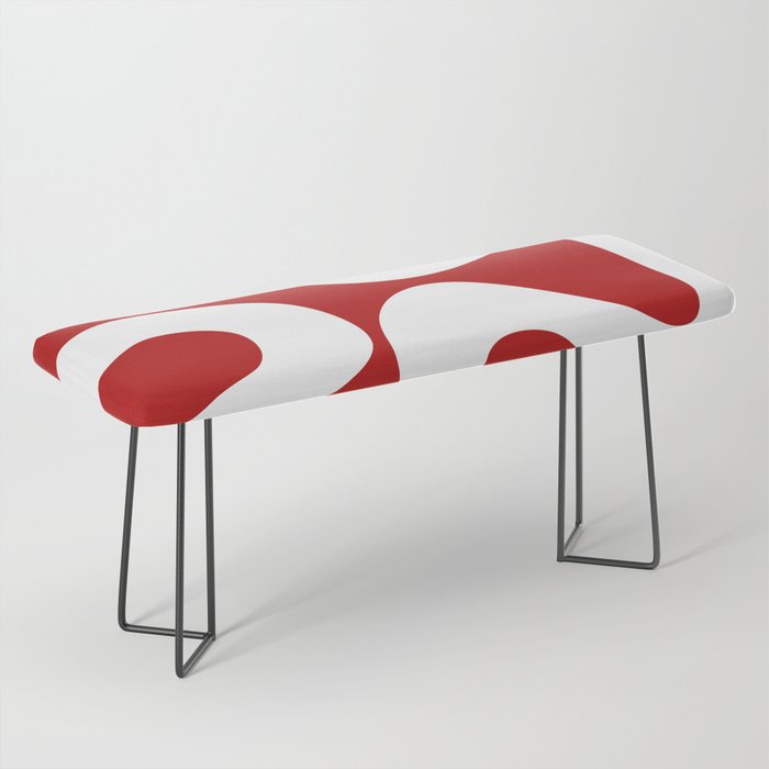 Abstract waves - red Bench Gallery Image 1