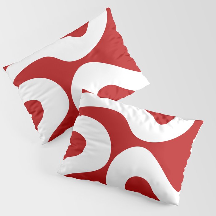 Abstract waves - red Pillow Sham Gallery Image 3