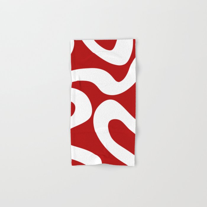 Abstract waves - red Bath Towel Gallery Image 1