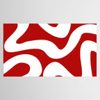 Abstract waves - red Tablecloth Gallery Image 2