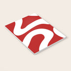 Abstract waves - red Notebook Gallery Image 3